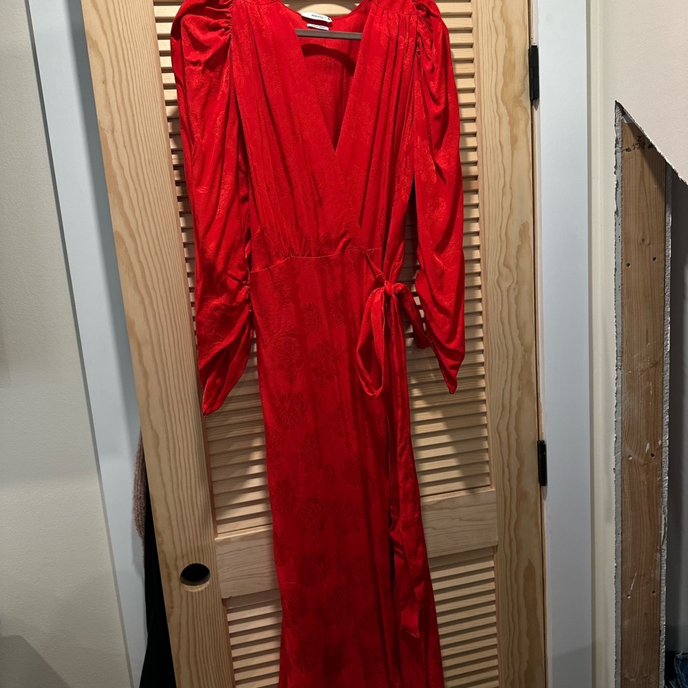 Reserved Red dress with floral detail